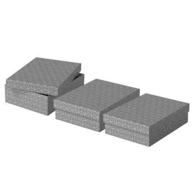 Abbildung von Esselte 3er Set mittelgroße Aufbewahrungs &amp; Geschenkboxen mit Deckel, Schachteln für Wohnung/Büro, Organisationszwecke als Geschenkverpackung, 100% recycelter Karton und recycelbar, Grau, 628285