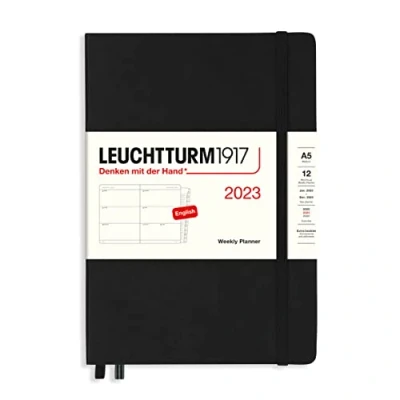 Abbildung von LEUCHTTURM1917 365942 Wochenkalender Medium (A5) 2023, 12 Monate, Schwarz, Englisch