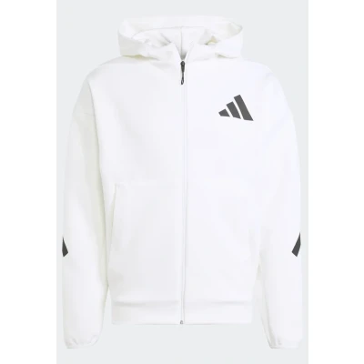 Abbildung von adidas Sportswear FULL Sweatjacke, Herren, Größe: Large, White