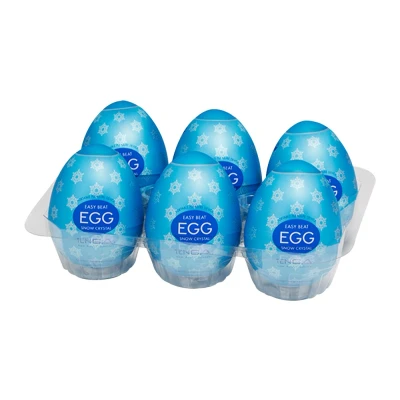Abbildung von Masturbator „Egg Snow Crystal“ mit intensiver Kristall Stimulationsstruktur