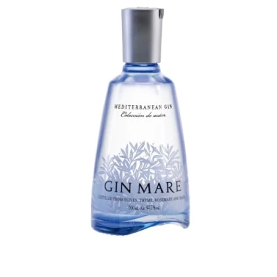 Abbildung von Gin Mare der mediterrane würzig aromatisch inspiriert von einzigartigen Geschmackswelt Mittelmeerregion 0.7L/42.7% Vol.