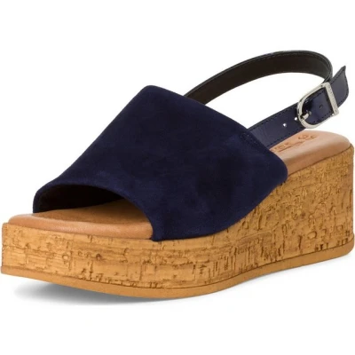 Abbildung von Tamaris Plateausandalette, Damen, Größe: 39, Navy Schuhe