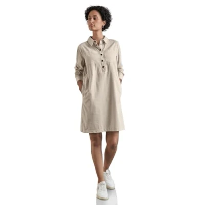 Abbildung von Street ONE Cordkleid Blusenkleid, Damen, Größe: 44, Beige