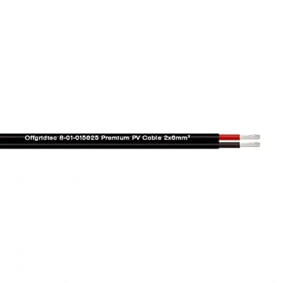 Abbildung von 10m Offgridtec Solarkabel 2x6mm² PV1 F 6mm² Zweiadriges Schwarz