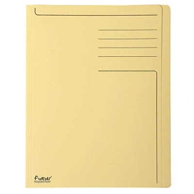 Abbildung von Exacompta 441002E 100er Pack Aktendeckel Forever mit Beschriftungsfeld aus Recycling Karton 280g für DIN A4 sand Sammelmappe Dokumentenmappe ideal Büro und Schule