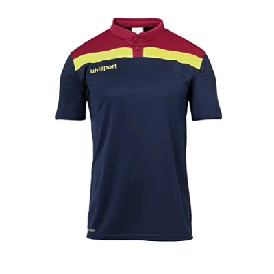 Abbildung von uhlsport Kinder Offense 23 Polo, Marine/Bordeaux/Fluo gelb, 152