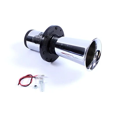 Abbildung von Retro Vintage Hupe verchromt Signalhorn 12 V Oldtimer Fanfare Horn UNIVERSAL TOP