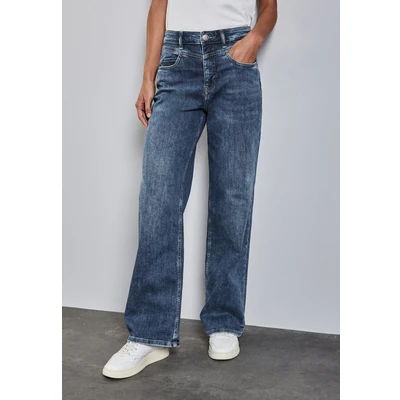 Abbildung von Street One WIDE LEG Flared Jeans, Damen, Größe: 32x28, Mid blue random