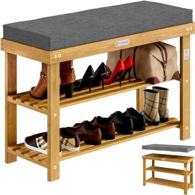 Abbildung von Casaria Schuhbank, CASARIA® Schuhbank mit Sitzfläche 70x33x48cm