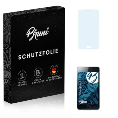Abbildung von Bruni Schutzfolie kompatibel mit Samsung Galaxy S2 GT i9100G Folie, glasklare Displayschutzfolie (2X)