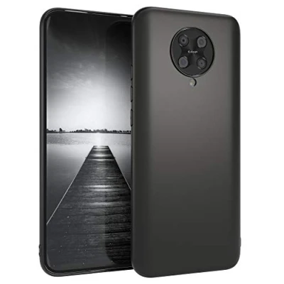 Abbildung von EAZY CASE Handyhülle Silikon mit Kameraschutz kompatibel Xiaomi Poco F2 Pro 5G / Redmi K30 in Schwarz Matt, Ultra dünn, Slimcover, Silikonhülle, Hülle, Softcase, Backcover