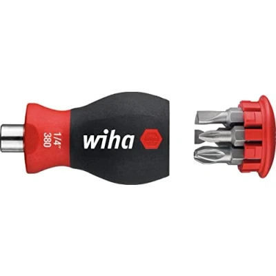 Abbildung von Schraubendreher Stubby 1/4&quot;, mit Bit Magazin