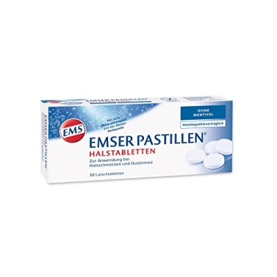 Abbildung von Emser Pastillen Halstabletten ohne Menthol Bei Halsschmerzen, Husten und starker Stimmbelastung 30 Stück
