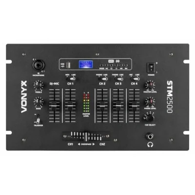 Abbildung von Vonyx STM2500 Mischpult 5 Kanal mit USB, MP3 Player und Bluetooth