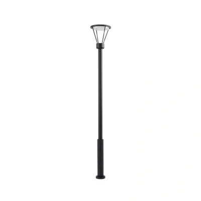 Abbildung von Lucande LED Außenleuchte Elario, 222 cm, schwarz, Aluminium