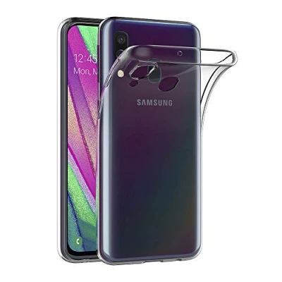 Abbildung von AICEK Hülle Compatible für Samsung Galaxy A40 Transparent Silikon Schutzhülle Case Clear Durchsichtige TPU Bumper Handyhülle (5,9 Zoll)