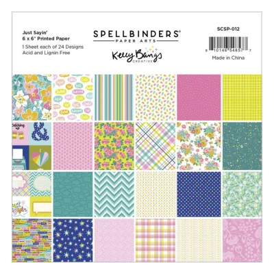 Abbildung von Spellbinders Just Sayin&#039; 6x6 Inch Printed Paper Pack (SCSP 012)