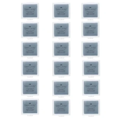 Abbildung von FABER CASTELL 205262 Knetradiergummi Art Eraser grau, 18 Radierer in Kunststoffbox