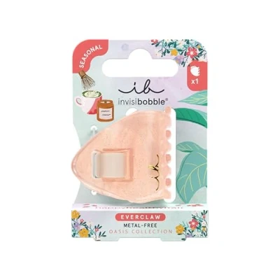 Abbildung von invisibobble EVERCLAW S Oasis Coral Crush Kleine Haarspange in sanftem Korallenrot Metallfrei &amp; haarschonend Trendiger Look, sicherer Halt, gesundes Haar