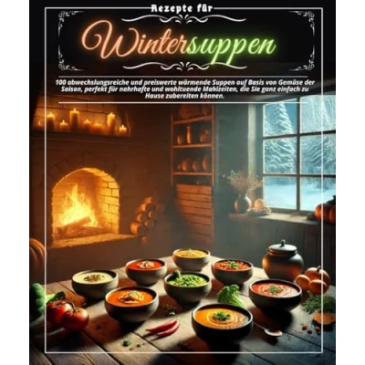 Abbildung von Rezepte für Wintersuppen : 100 abwechslungsreiche und preiswerte wärmende Suppen auf Basis von Gemüse der Saison, perfekt nahrhafte wohltuende ... Sie ganz einfach zu Hause zubereiten können.