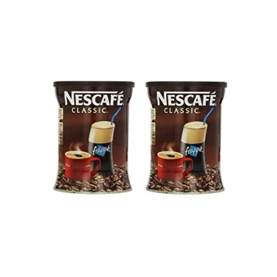 Abbildung von 2x 200g Nescafe Frappe Classic Spar Doppel Pack griechischer Eis Kaffee Greek Coffee 2 Dosen + Probiersachet Olivenöl 10ml von Kreta