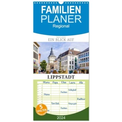 Abbildung von Familienplaner 2025 Ein Blick auf Lippstadt mit 5 Spalten (Wandkalender, 21 cm x 45 cm), CALVENDO