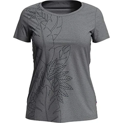 Abbildung von Odlo Damen Kurzarm Shirt Concord Element, Grey Melange Flower Leaf Print SS20, XS, 550731