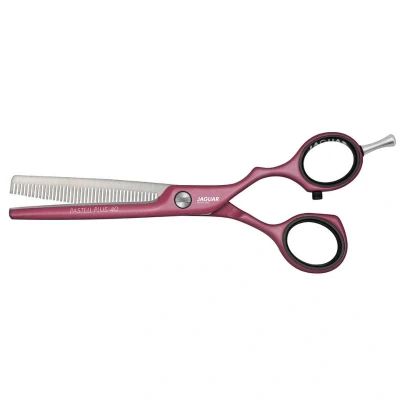 Abbildung von Jaguar Effilierschere Scissors White Line Pastell Plus Offset 40 Berry 5.0