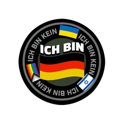 Abbildung von Sammys Shirt Store Ich Bin Deutscher. kein Aufkleber 10 cm