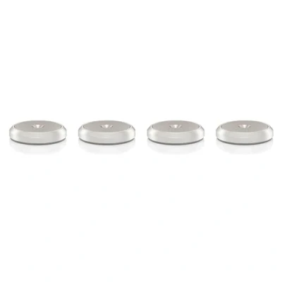 Abbildung von VIABLUE QTC XL Discs für Spikes * Silber mit Edelstahlinlay Ø 25 mm Set 8 Stück Unterlegscheiben Spikes, Auflageteller