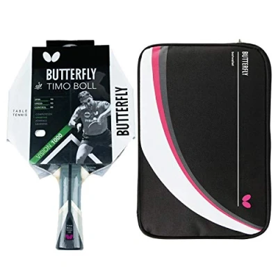 Abbildung von Butterfly 1x Timo Boll Vision 1000 Tischtennisschläger + Hülle Drive Case II