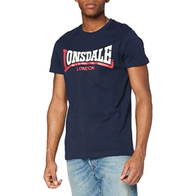 Abbildung von Lonsdale TWO TONE Tshirt print, Herren, Größe: Small, Navy