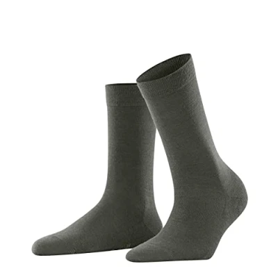 Abbildung von FALKE Damen Socken Softmerino W SO Wolle Baumwolle einfarbig 1 Paar, Grün (Military 7826), 37 38