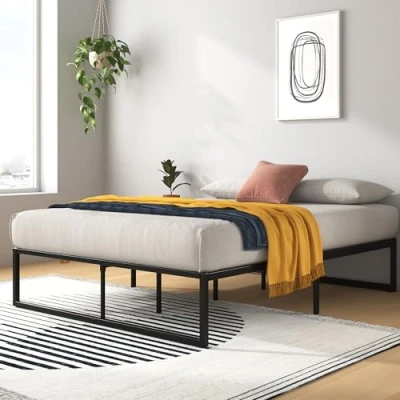 Abbildung von Zinus Yelena 35,6 cm Classic Metal Plattform Bed Frame with Steel Slat, Double