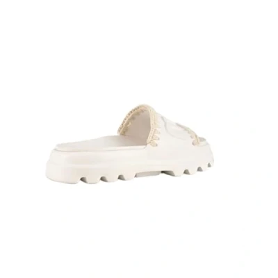 Abbildung von Mou ONE Piece Slide Pantolette flach, Damen, Größe: 40, White Schuhe