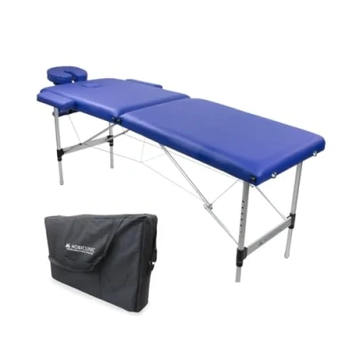 Abbildung von Mobiclinic®, Klappbare Massageliege, Aluminium und Kunstleder, Höhenverstellbar, CA 01 Light, Kopfstütze, 2 Teile, 186x60cm, Physiotherapie Klapptisch, Tragbar, mit Tragetasche