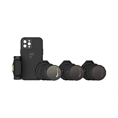 Abbildung von PolarPro LiteChaser iPhone 12 Pro MAX Directors Kit CPOL Variabler ND Filter VND Auslöser Kompatibel mit Objektiven der Moment M Serie MagSafe