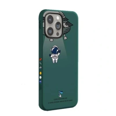 Abbildung von Hülle kompatibel mit Samsung Galaxy S20 FE Astronaut NASA Handy Grün