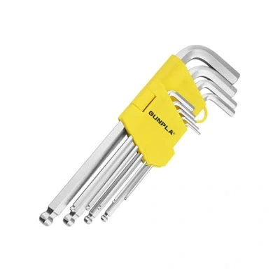 Abbildung von Gunpla Innensechskantschlüssel Set/Satz 9 Stück Winkelschlüsselsatz für Innensechskant Schrauben,Lang, 1.5 bis 10 mm