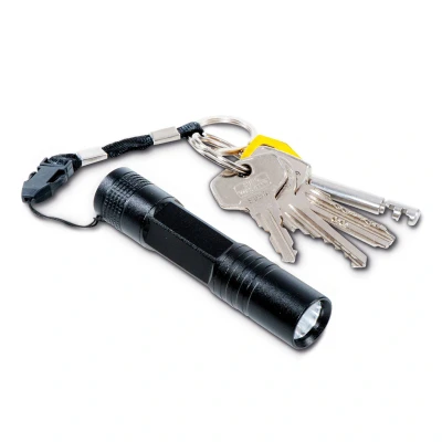 Abbildung von Maul LED Taschenlampe MAULjuno kompakte und outdoor taugliche inkl. Anhänger kleine Stabtaschenlampe mit langer Leuchtdauer Spritzwasserschutz (IPX4) schwarz