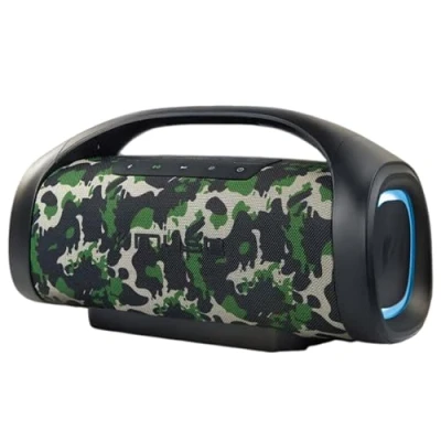 Abbildung von Muse (M 980 CA 300 Watt Camouflage tragbarer Bluetooth Lautsprecher, Splash Proof, schwarz, mit farbwechselnden LED Lichtern, Wireless und Stereo Pairing, ideal für Outdoor, Wassergeschützt (IPX6)