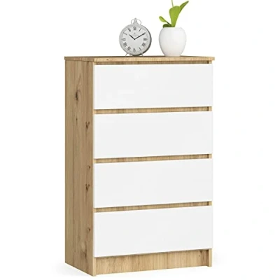 Abbildung von AKORD Schubladenkommode Nachttisch Komodenschrank Ideal für kleine Gegenstände Rollcontainer Laminatplatte Langlebig Elegantes Design Garantiert.