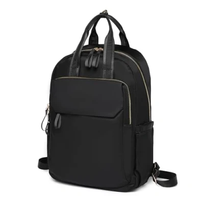 Abbildung von Miss Lulu Rucksack Damen Laptop 15 Zoll Schulrucksack Tagesrucksack Wasserdicht Teenager für Schule College Reisen Arbeit (Schwarz)