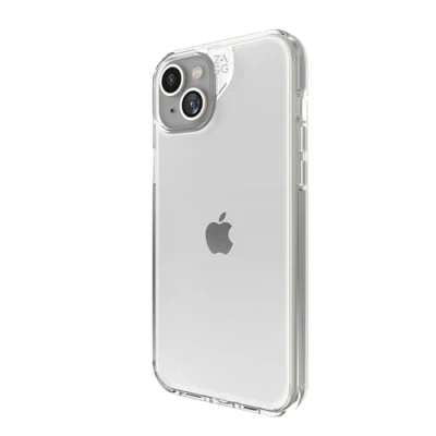 Abbildung von ZAGG Crystal Palace iPhone 15 Plus Clear Phone Case Drop Protection (13ft/4m), Anti Vergilbung &amp; Kratzfeste Hülle, Kabellose Ladekompatibilität