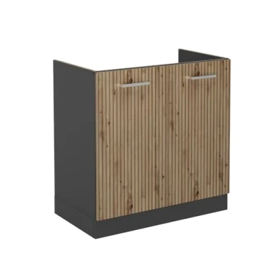 Abbildung von Vicco Spülenunterschrank R Line, Artisan Eiche/Anthrazit, 80 cm ohne Arbeitsplatte