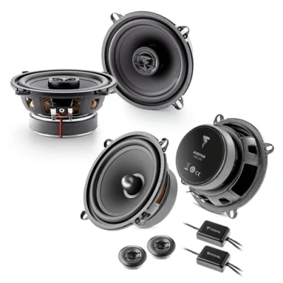 Abbildung von MEDIADOX Front/Heck 13cm/130mm Auto Lautsprecher/Boxen/Speaker Komplett Set von Focal kompatibel mit Renault (II)