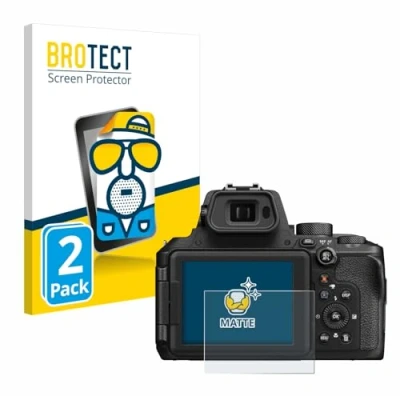 Abbildung von BROTECT Entspiegelungs Schutzfolie für Nikon Coolpix P950 (2 Stück) Matte Displayschutz Folie, Anti Reflex, Fingerprint