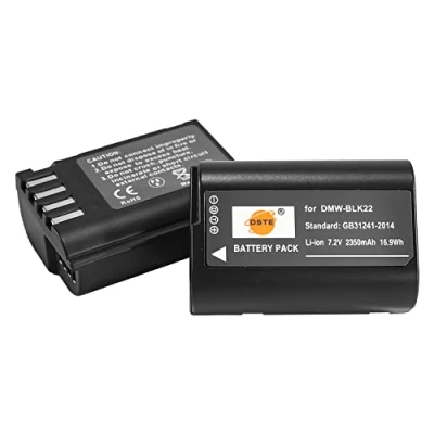 Abbildung von DSTE 2PCS DMW BLK22 Wiederaufladbarer Li Ionen Akku Kompatibel mit Panasonic Lumix S5 DC S5K S5GK