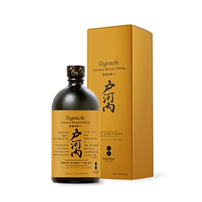Abbildung von Togouchi Beer Cask Japanese Blended Whisky in IPA Bierfässern gereift weich, ausgewogen und fruchtig 100% Gerste aus Japan 40% Vol. 0,7 Liter