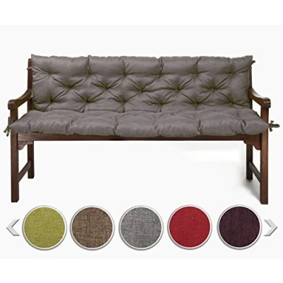 Abbildung von sunnypillow Bankauflage Stuhlkissen viele Farben und Größen zur Auswahl, 180x50x50cm grau